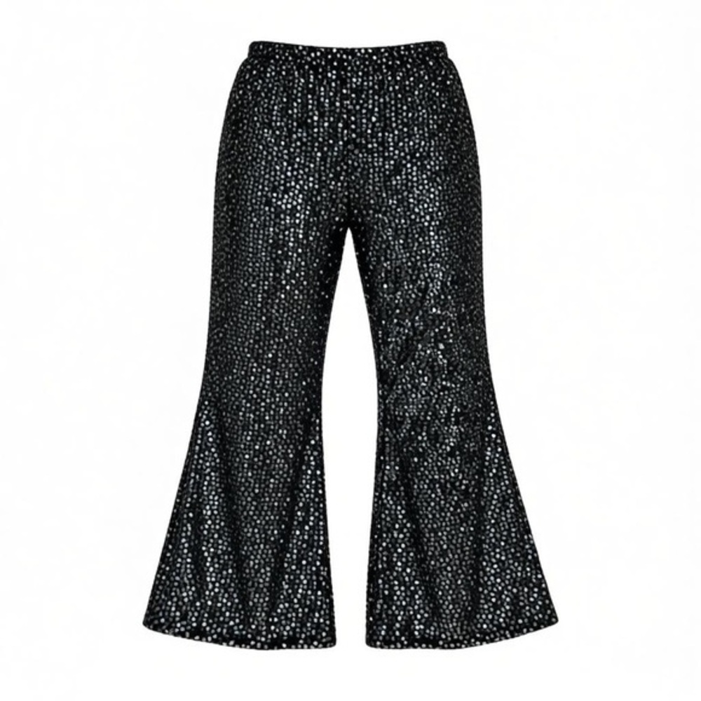 No Boundaries Sparkling Black Flare Pants